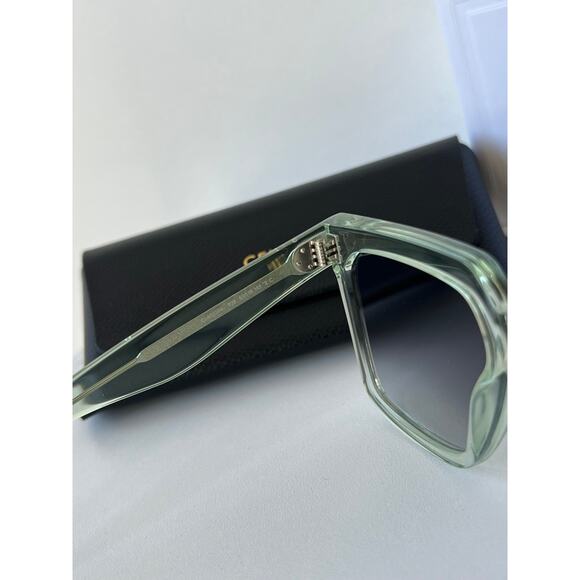 NEW Celine CL4055IN Tilda Square Sunglasses in Green - Picture 10 of 10